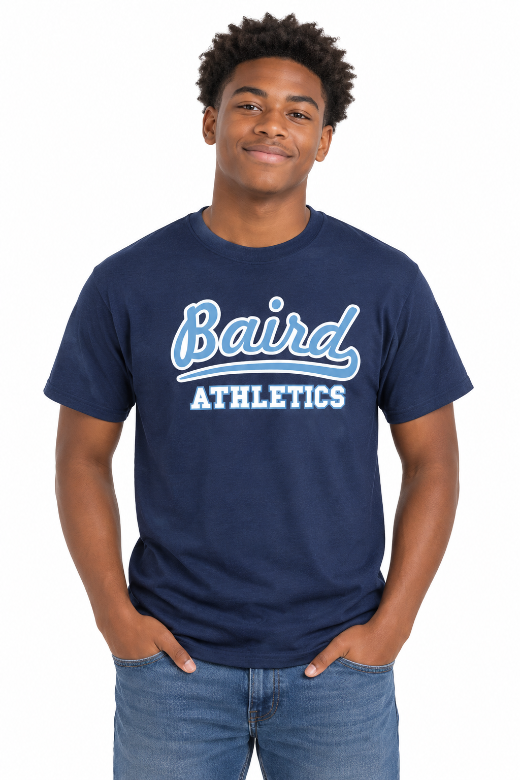 Baird Athletics 50/50 Unisex T-Shirt - Navy