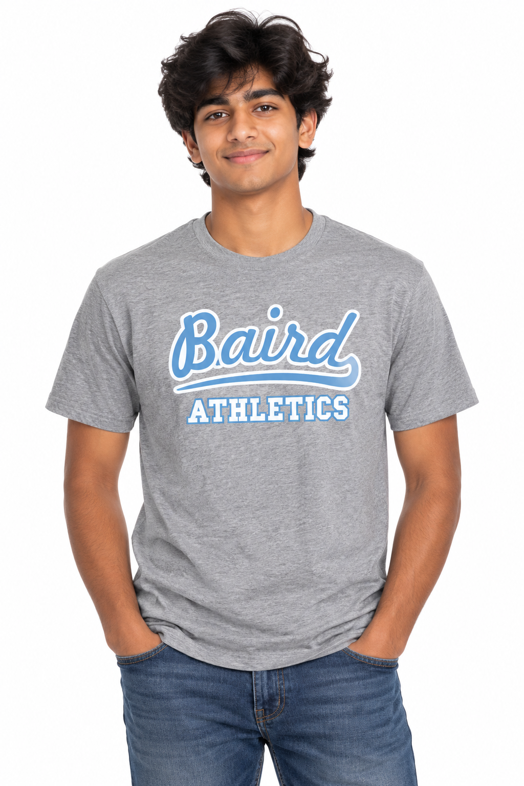 Baird Athletics 50/50 Unisex T-Shirt - Grey