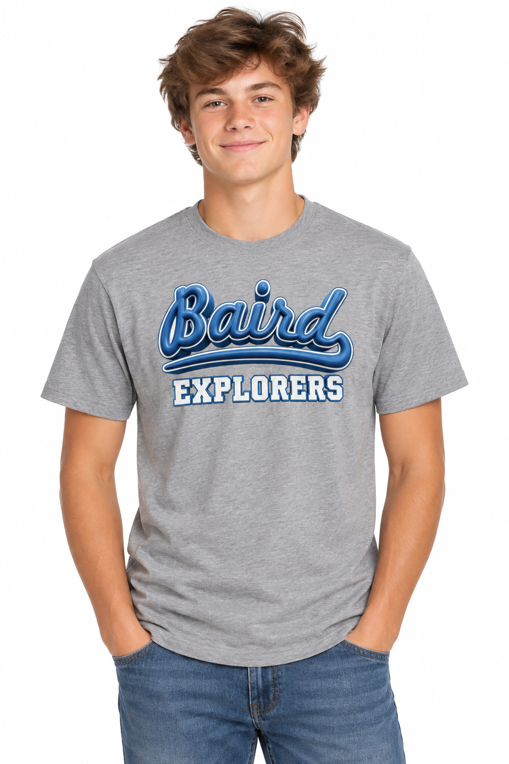Baird Explorers 50/50 Unisex T-Shirt - Grey