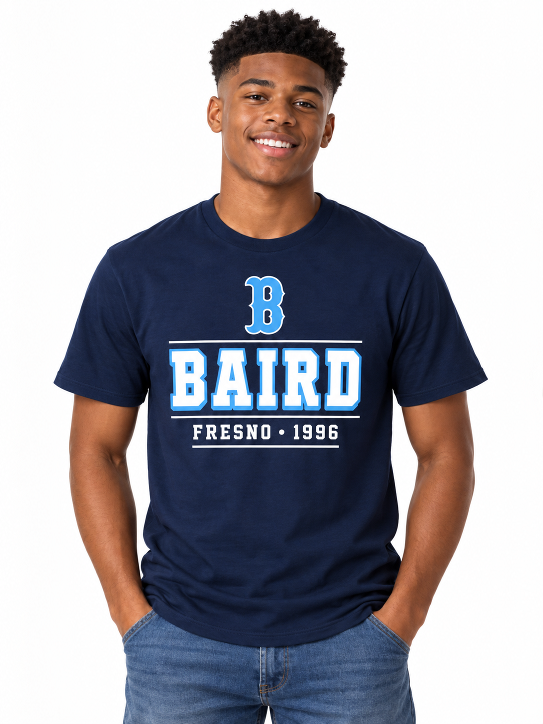 Baird Fresno 1996 Heritage 50/50 Unisex T-Shirt - Navy