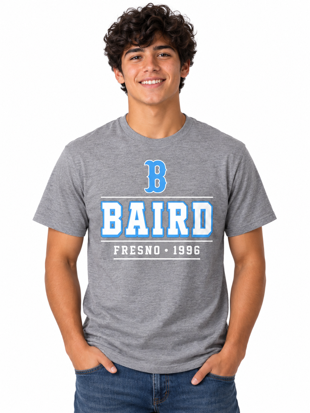 Baird Fresno 1996 Heritage 50/50 Unisex T-Shirt - Grey