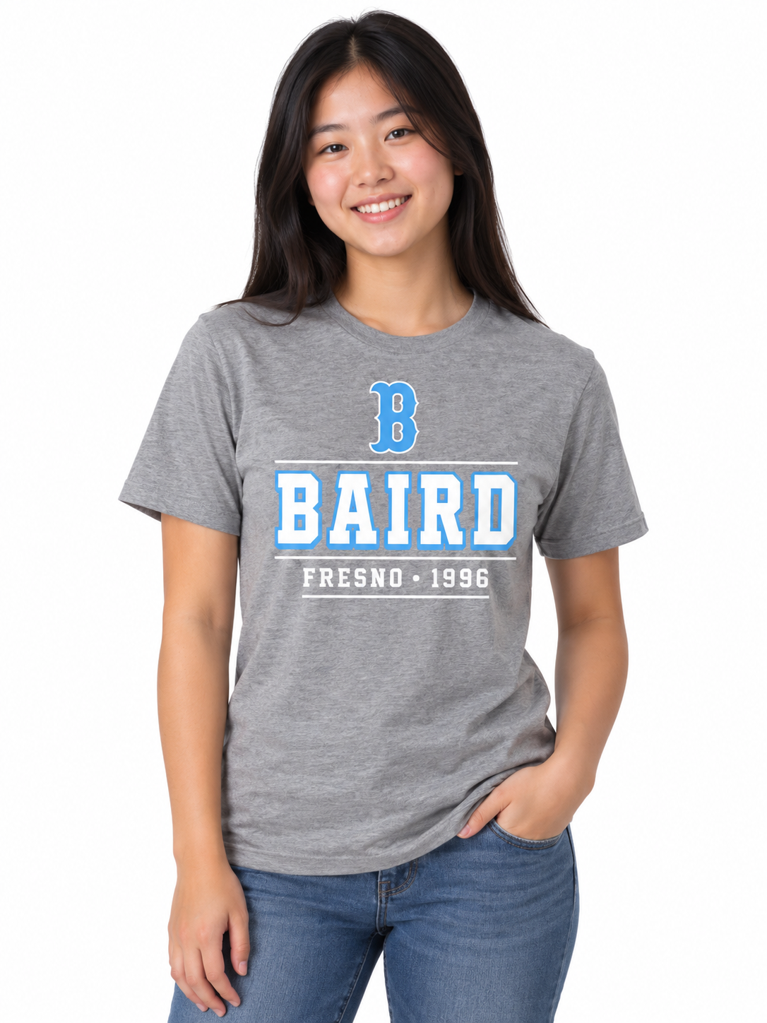 Baird Fresno 1996 Heritage 50/50 Unisex T-Shirt - Grey