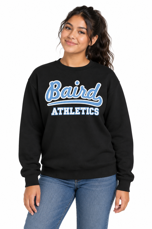 Baird Athletics 50/50 Unisex Crewneck Sweatshirt - Black