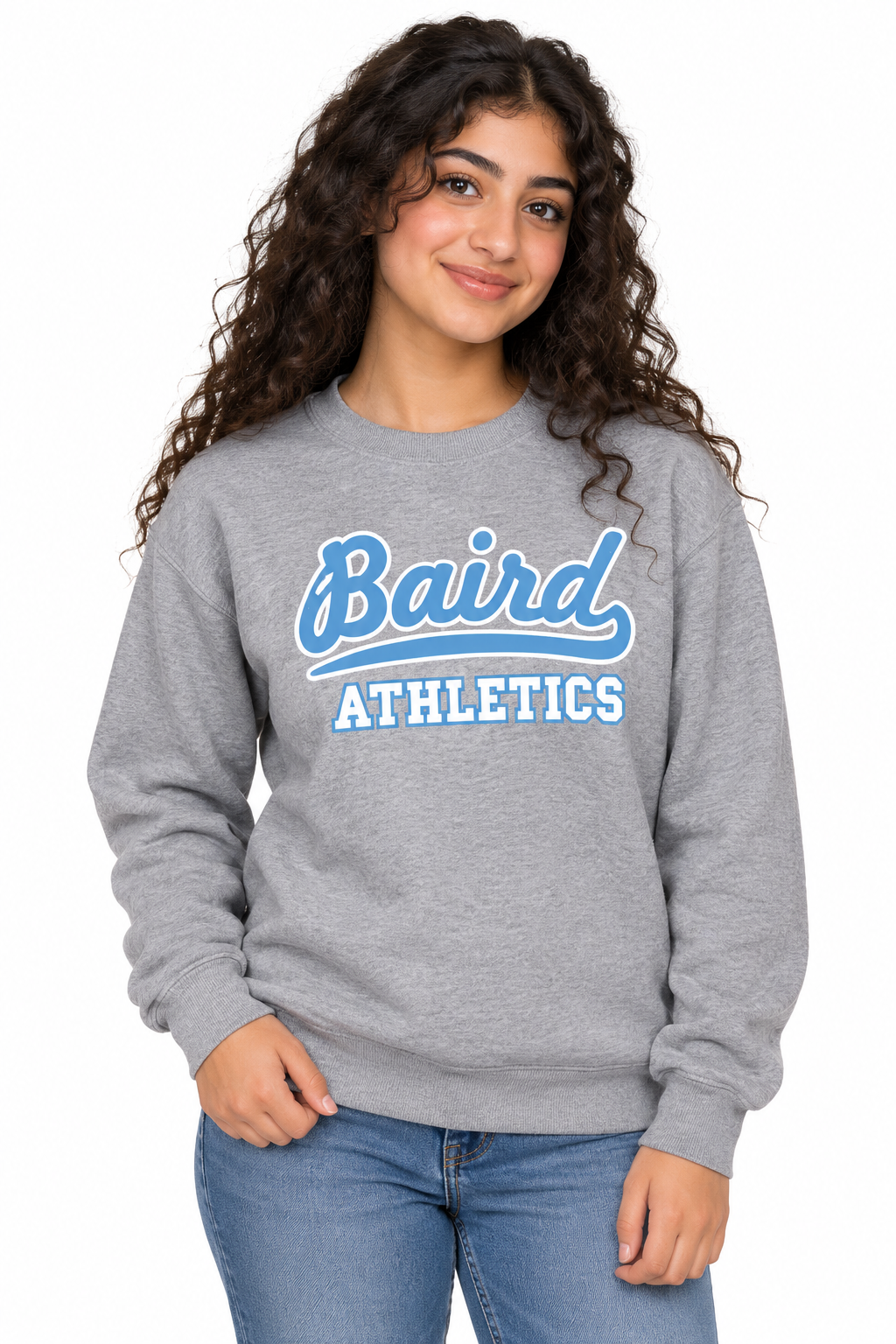 Baird Athletics 50/50 Unisex Crewneck Sweatshirt - Grey