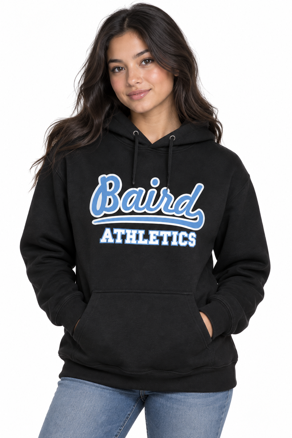 Baird Athletics 50/50 Unisex Pullover Hoodie - Black