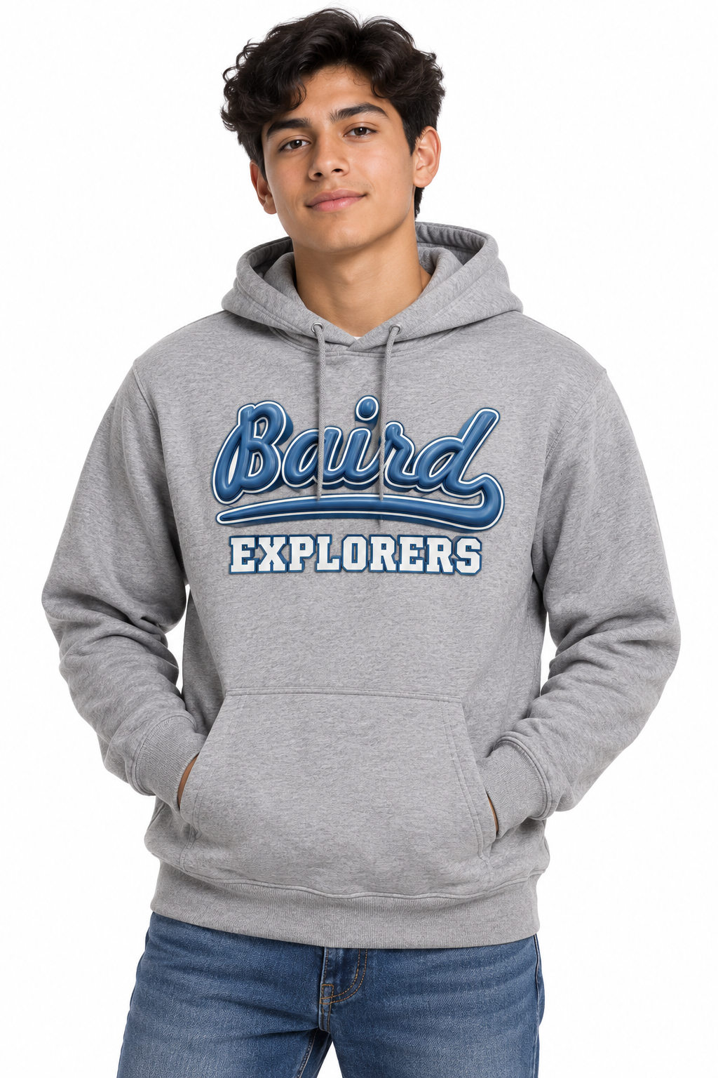 Baird Explorers 50/50 Unisex Pullover Hoodie - Grey