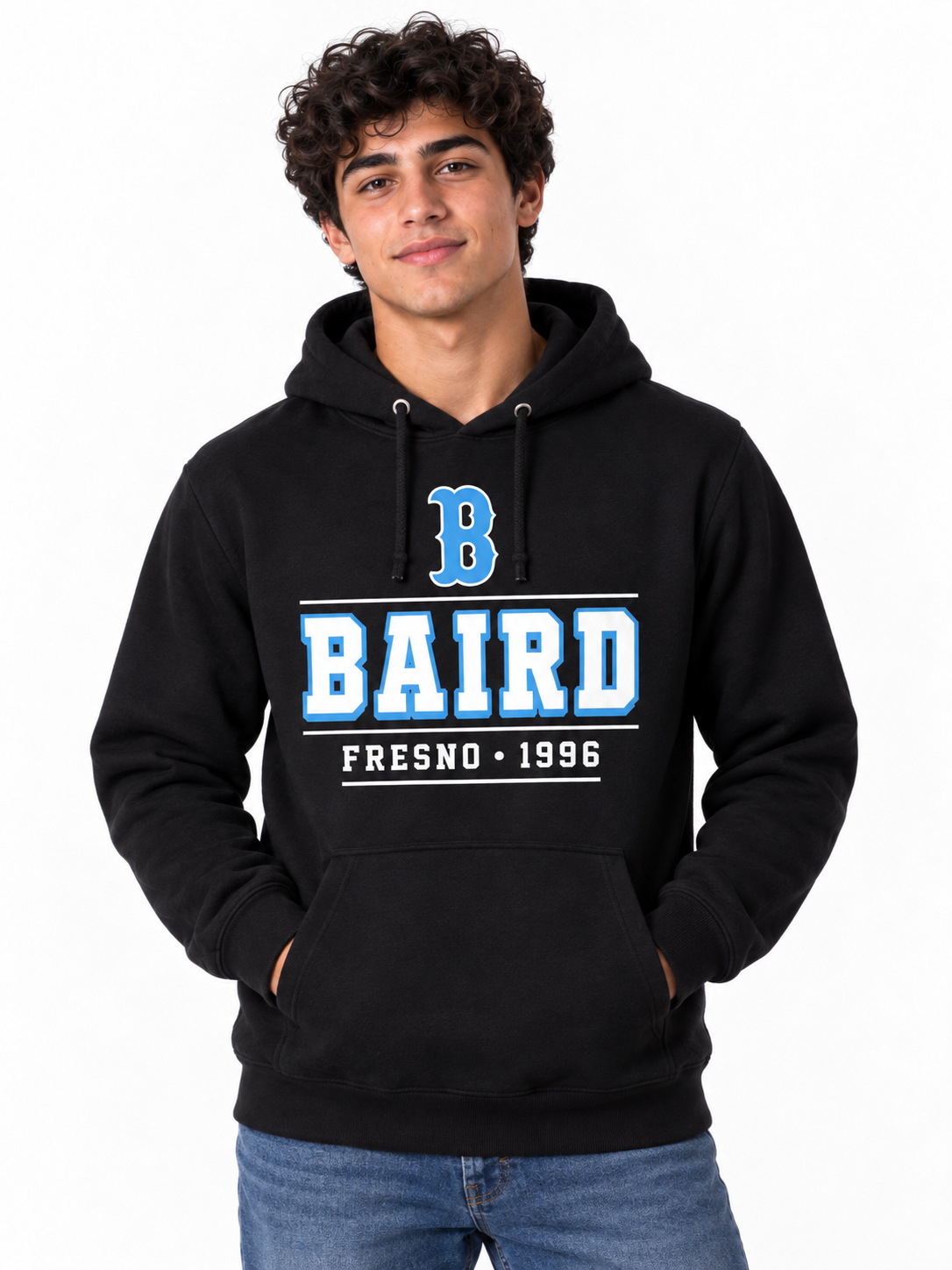 Baird Fresno 1996 50/50 Unisex Pullover Hoodie - Black