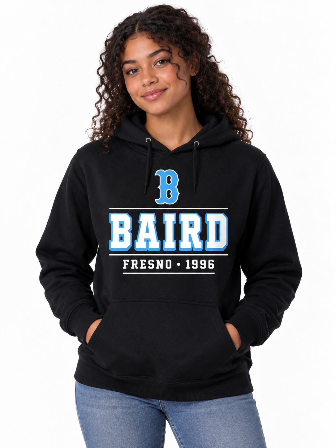 Baird Fresno 1996 50/50 Unisex Pullover Hoodie - Black